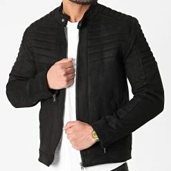 Promo 🤩 Veste Biker Suédine 3144 Noir de Armita 🤩