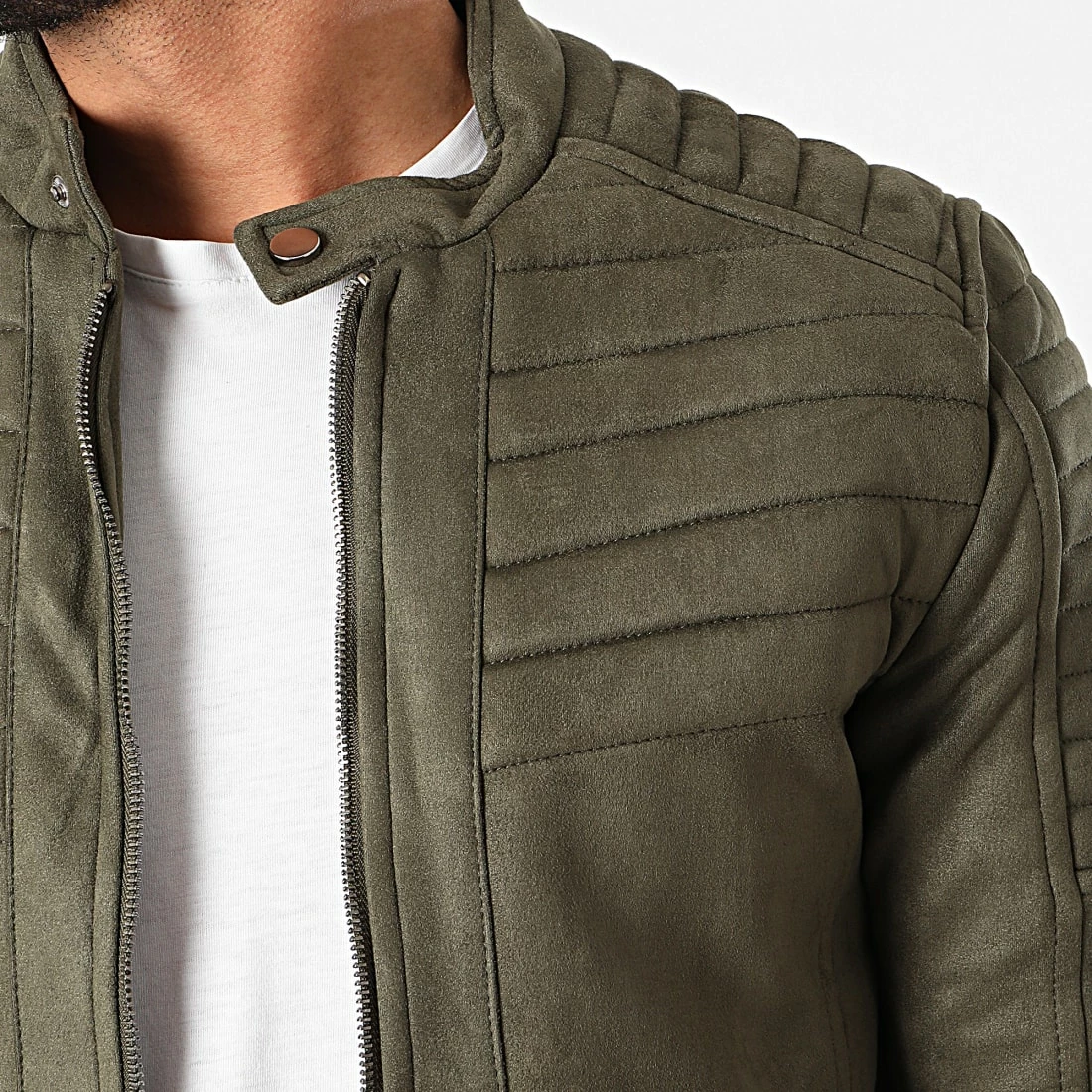 Acheter 🌟 Veste Biker Suédine 3144 Vert Kaki de Armita ⭐ 2 Acheter 🌟 Veste Biker Suédine 3144 Vert Kaki de Armita ⭐ – Image 2