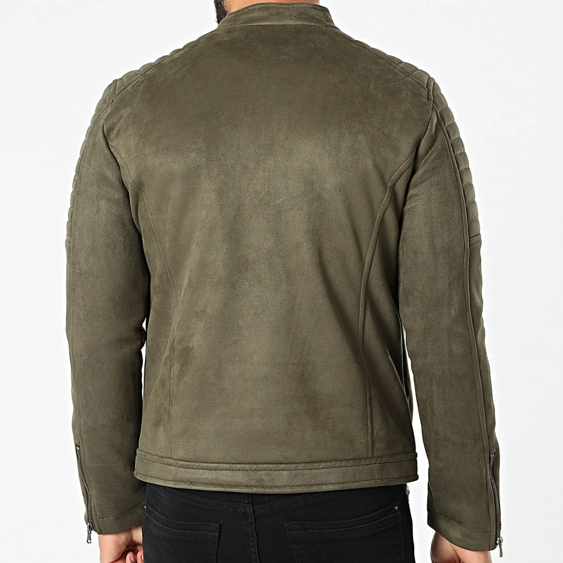 Acheter 🌟 Veste Biker Suédine 3144 Vert Kaki de Armita ⭐ 4 Acheter 🌟 Veste Biker Suédine 3144 Vert Kaki de Armita ⭐ – Image 4