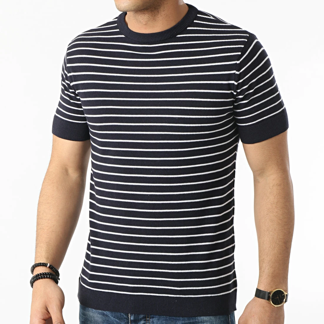 Coupon 🧨 Tee 👕 Shirt A Rayures AVP-156 Bleu Marine de Armita 🎉 3 Coupon 🧨 Tee 👕 Shirt A Rayures AVP-156 Bleu Marine de Armita 🎉 – Image 3