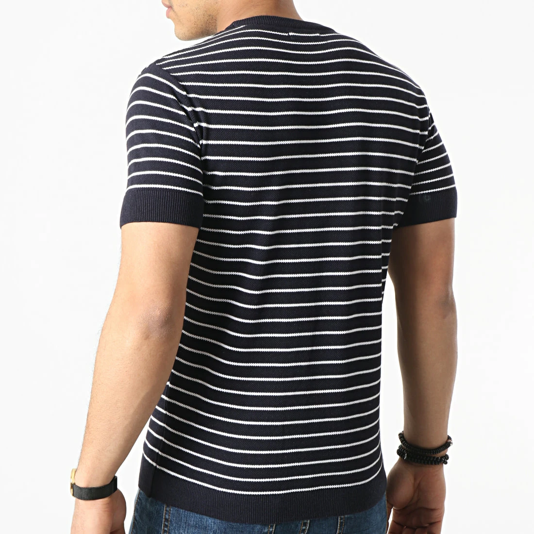 Coupon 🧨 Tee 👕 Shirt A Rayures AVP-156 Bleu Marine de Armita 🎉 4 Coupon 🧨 Tee 👕 Shirt A Rayures AVP-156 Bleu Marine de Armita 🎉 – Image 4