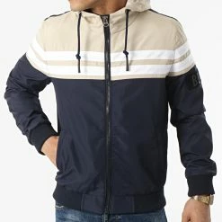Meilleur prix 💯 Veste Zippée Capuche M-S3165 Bleu Marine Beige de Armita 😉 -Armita Soldes 2022 armita 257627 M S3165 NAVY ECRU 20210322T153005 03