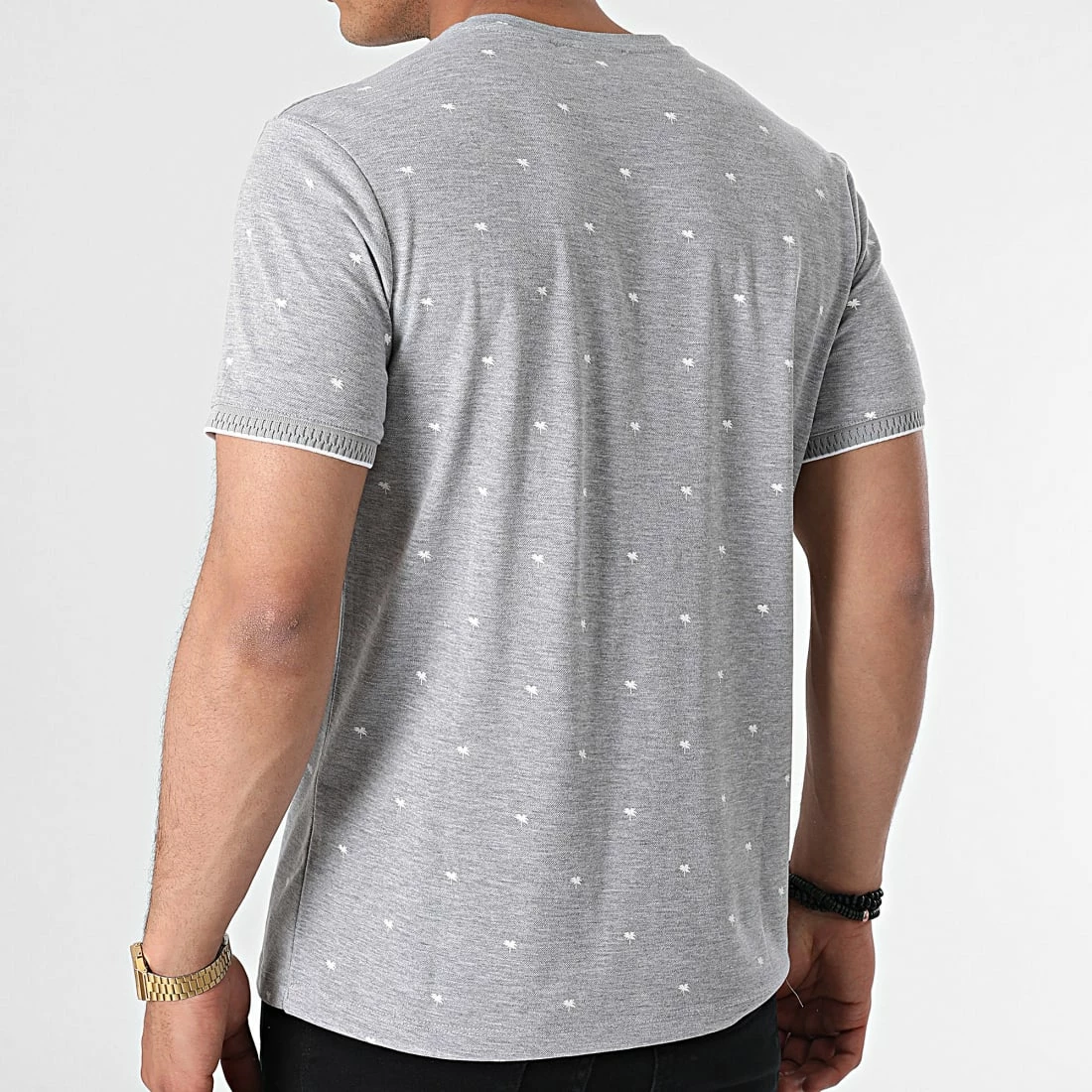 Offres 😍 Tee 👕 Shirt Poche TLP-7430 Gris Chiné Floral de Armita ⌛ 4 Offres 😍 Tee 👕 Shirt Poche TLP-7430 Gris Chiné Floral de Armita ⌛ – Image 4