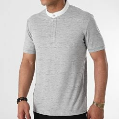 Offres 🌟 Polo Manches Courtes TLP-7428 Gris Chiné de Armita 🎉