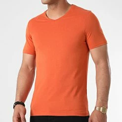 Tout neuf 💯 Tee 👕 Shirt Col V TV-350 Orange de Armita 🛒