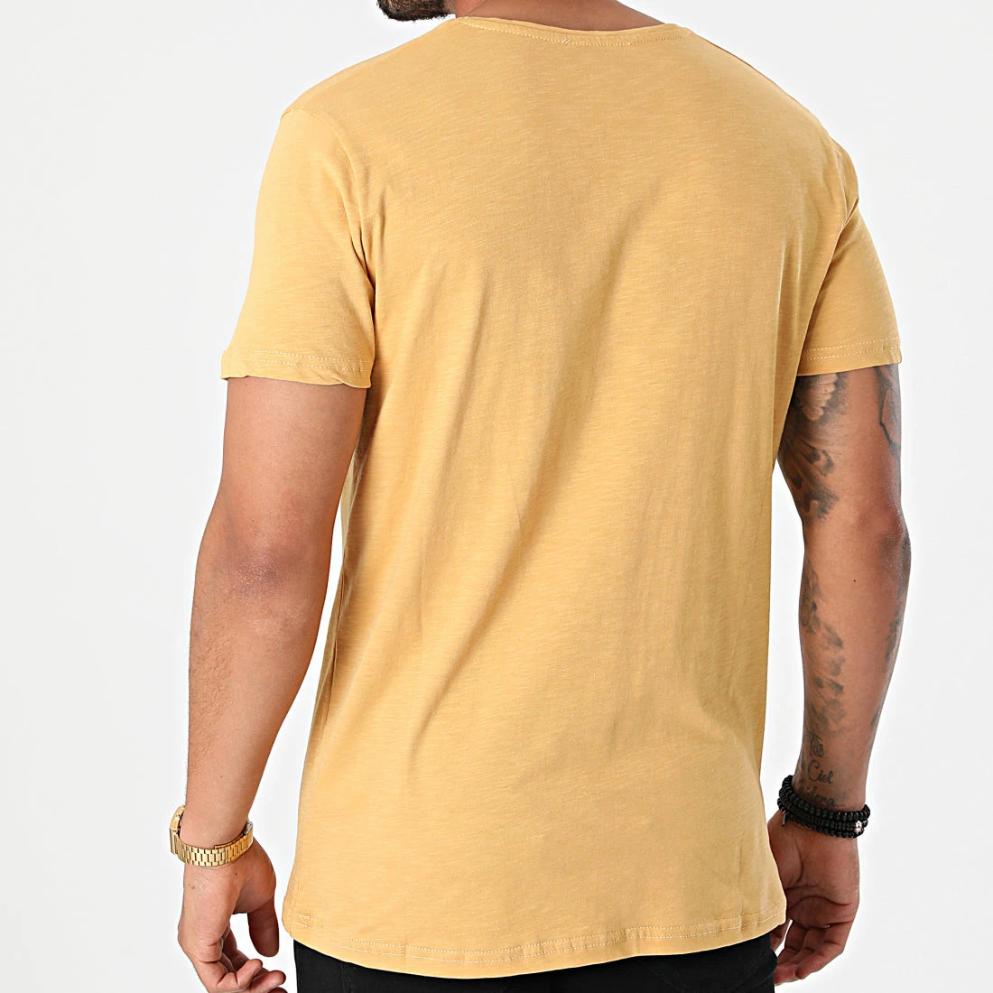 Promo 🧨 Tee 👚 Shirt TJ-842 Camel Chiné de Armita 😉 4 Promo 🧨 Tee 👚 Shirt TJ-842 Camel Chiné de Armita 😉 – Image 4