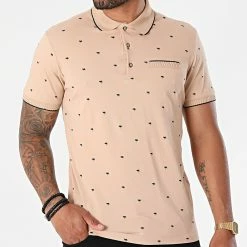 Vente flash 😉 Polo Manches Courtes TLP-7429 Beige Floral de Armita 🎉 -Armita Soldes 2022 armita 265300 TLP 7429 BEIGE 20210511T110939 03