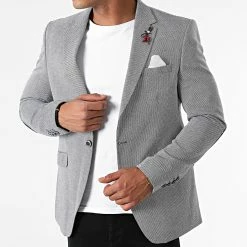 Vente flash 🌟 Veste Blazer A Carreaux 7061 Bleu Marine de Armita ✨