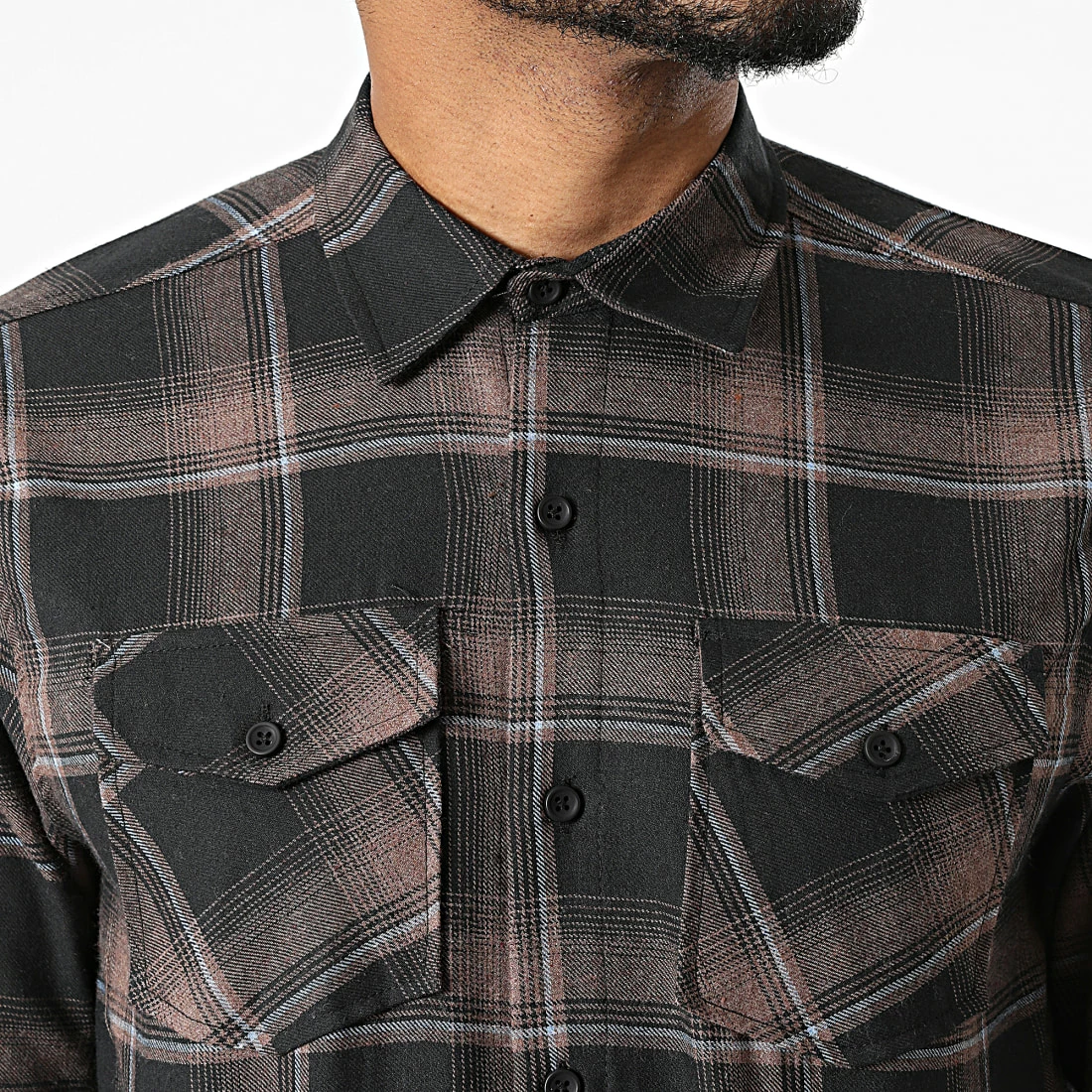 Budget 👏 Chemise Manches Longues A Carreaux Physalis Marron Noir de Armita 🌟 2 Budget 👏 Chemise Manches Longues A Carreaux Physalis Marron Noir de Armita 🌟 – Image 2