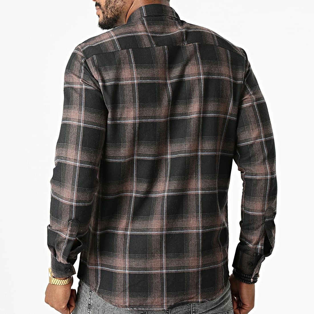 Budget 👏 Chemise Manches Longues A Carreaux Physalis Marron Noir de Armita 🌟 4 Budget 👏 Chemise Manches Longues A Carreaux Physalis Marron Noir de Armita 🌟 – Image 4