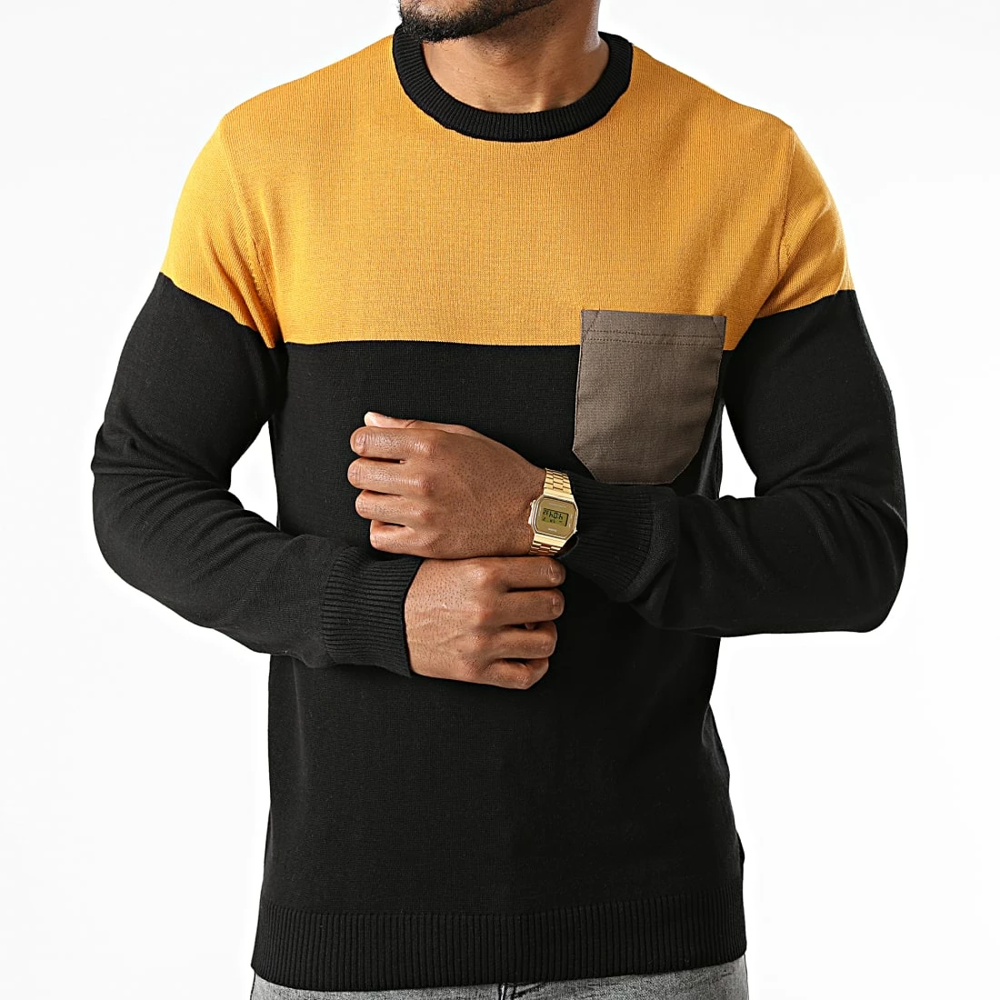 Nouveau 🔥 Pull AVP-171 Noir Moutarde de Armita 😀 3 Nouveau 🔥 Pull AVP-171 Noir Moutarde de Armita 😀 – Image 3