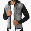 Nouveau 🧨 Veste Jean A Capuche GJ-3023 Gris Noir de Armita ⌛