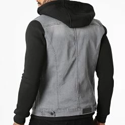 Nouveau 🧨 Veste Jean A Capuche GJ-3023 Gris Noir de Armita ⌛ -Armita Soldes 2022 armita 285761 GJ 3023 LIGHT GREY 20210923T164642 04