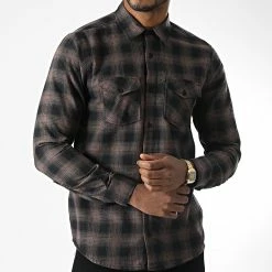 Meilleure vente 🔔 Chemise Manches Longues A Carreaux Quenette Marron Noir de Armita 🎁 -Armita Soldes 2022 armita 285789 QUENETTE BROWN 20210930T152532 03