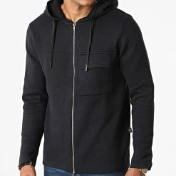 Bon marché 😍 Sweat Zippé Capuche AVG-167 Bleu Marine de Armita 🥰