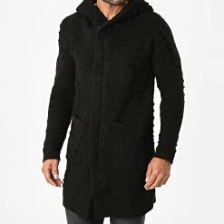 Remise ❤️ Gilet Capuche Oversize Steve Noir de Armita 👏