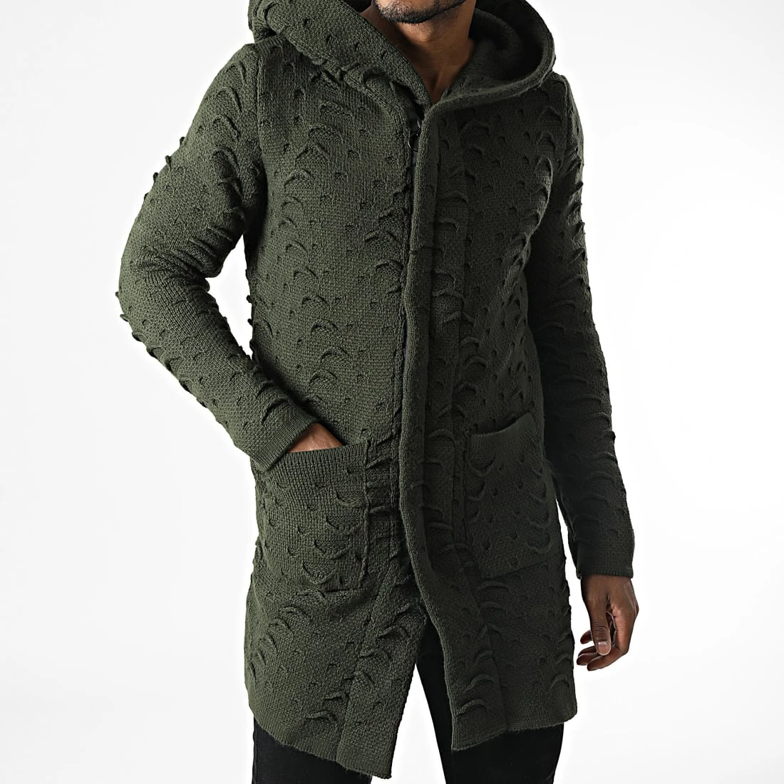 Meilleure vente 🤩 Gilet Capuche Oversize Steve Vert Kaki de Armita 👍 3 Meilleure vente 🤩 Gilet Capuche Oversize Steve Vert Kaki de Armita 👍 – Image 3