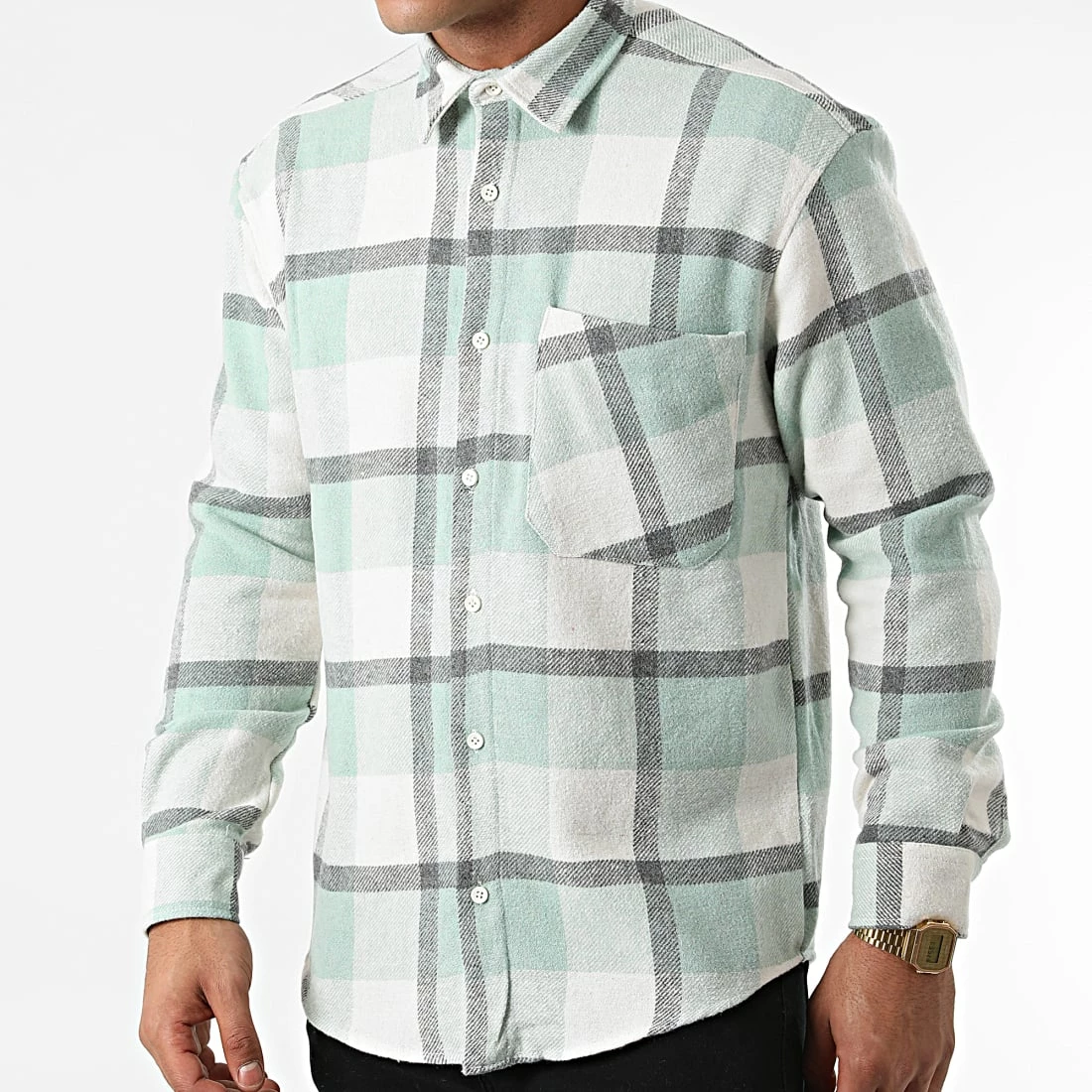 Meilleure vente 🛒 Chemise Manches Longues A Carreaux Tangelo Vert Clair Ecru de Armita ⭐ 1 Meilleure vente 🛒 Chemise Manches Longues A Carreaux Tangelo Vert Clair Ecru de Armita ⭐