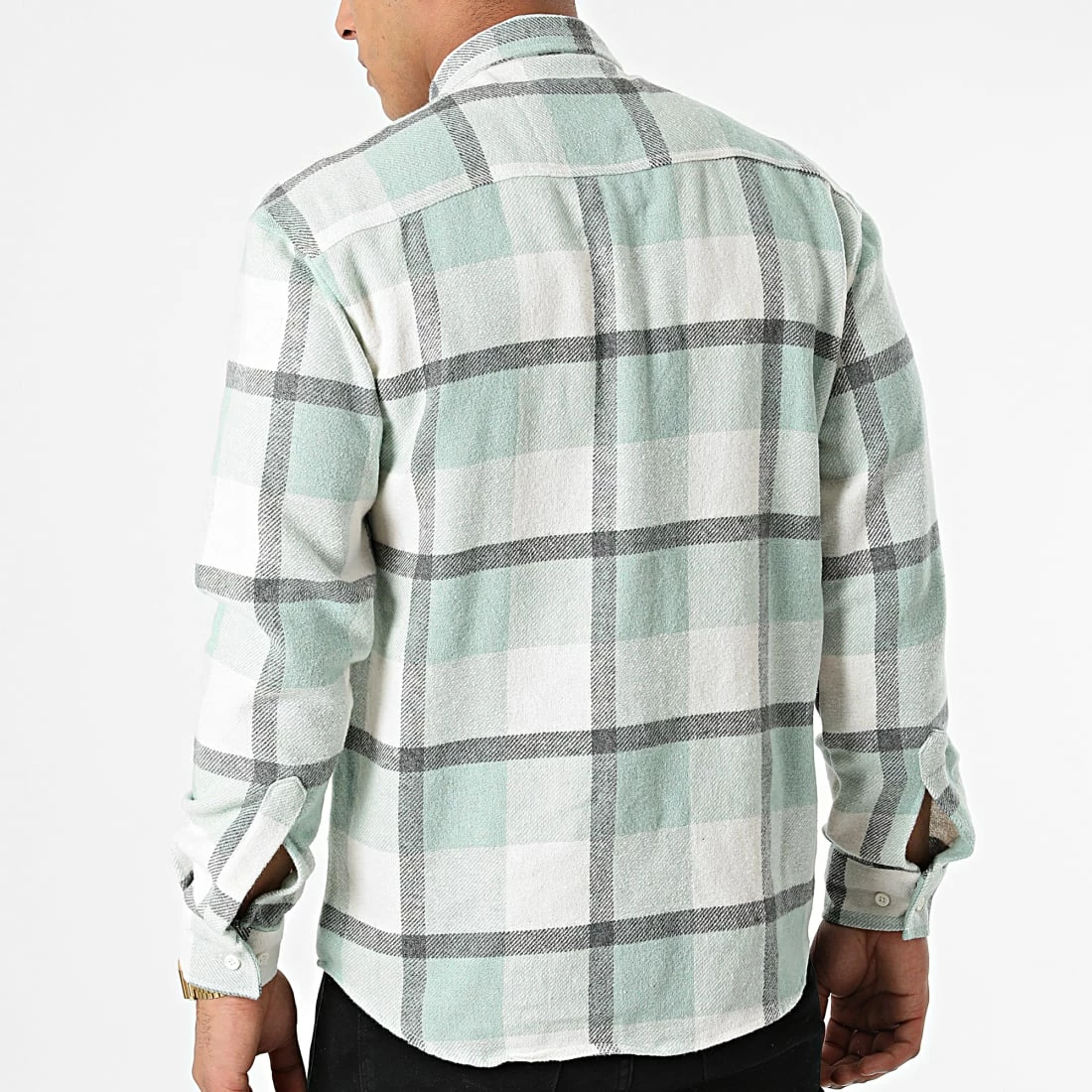 Meilleure vente 🛒 Chemise Manches Longues A Carreaux Tangelo Vert Clair Ecru de Armita ⭐ 4 Meilleure vente 🛒 Chemise Manches Longues A Carreaux Tangelo Vert Clair Ecru de Armita ⭐ – Image 4