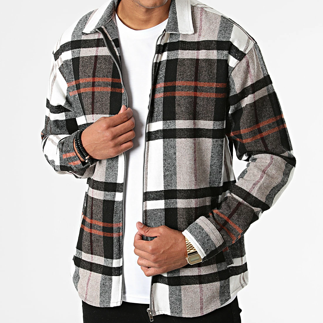 Grosses soldes 🔔 Surchemise Carreaux GZ-2102 Beige Marron de Armita 😍 1 Grosses soldes 🔔 Surchemise Carreaux GZ-2102 Beige Marron de Armita 😍