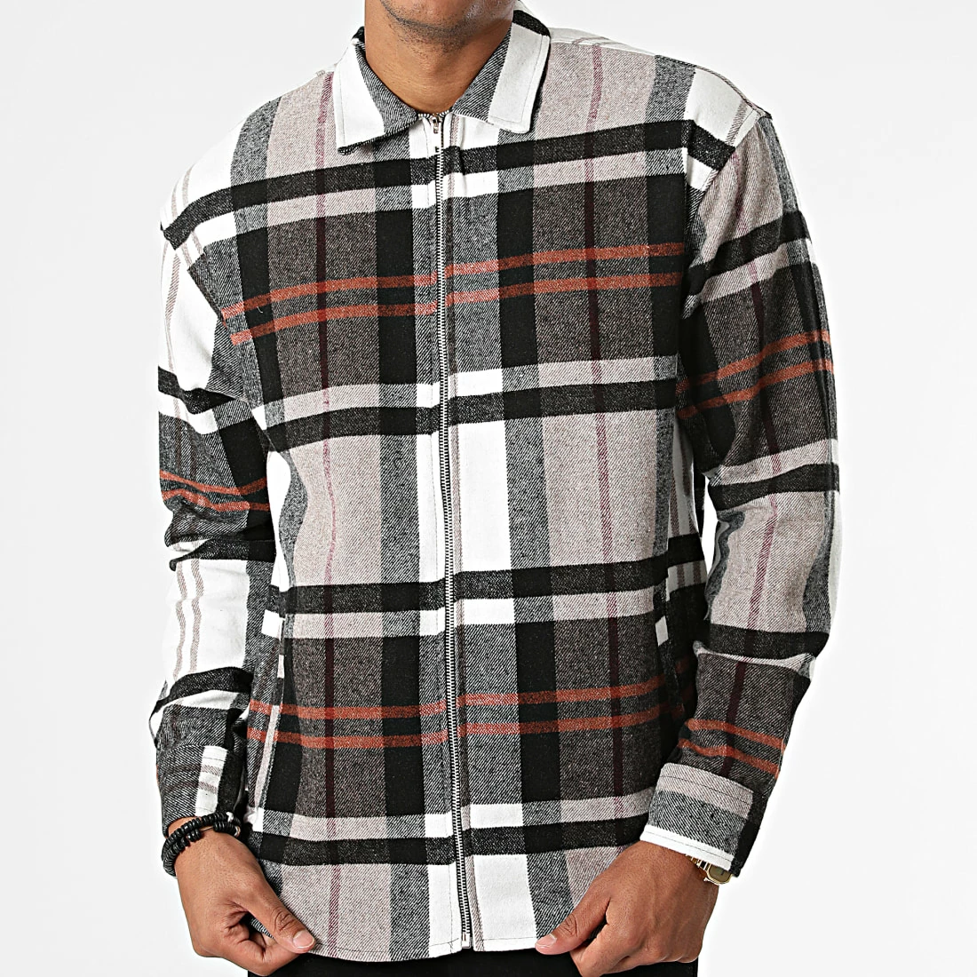 Grosses soldes 🔔 Surchemise Carreaux GZ-2102 Beige Marron de Armita 😍 3 Grosses soldes 🔔 Surchemise Carreaux GZ-2102 Beige Marron de Armita 😍 – Image 3