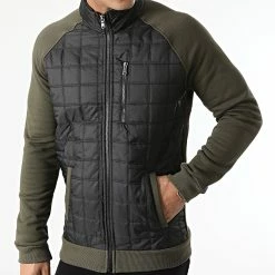 Coupon ⭐ Veste Zippée GW-2517 Vert Kaki Noir de Armita ✔️ -Armita Soldes 2022 armita 291870 GW 2517 KHAKI 20211118T112741 03