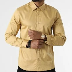 Vente flash 😀 Chemise Manches Longues PCH-901 Jaune Moutarde de Armita 🔔 -Armita Soldes 2022 armita 296365 PCH 901 MUSTARD 20220106T161843 03