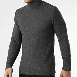 Meilleure affaire ❤️ Pull Col Roulé APR-333 Gris Anthracite de Armita 🧨