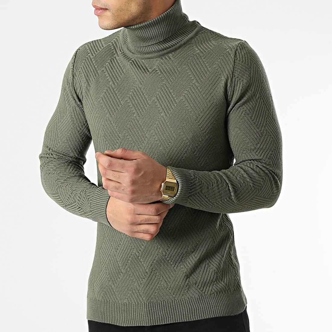 Meilleur prix 😍 Pull Col Roulé APR-333 Vert Kaki de Armita 😀 1 Meilleur prix 😍 Pull Col Roulé APR-333 Vert Kaki de Armita 😀