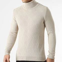 Meilleure vente 👍 Pull Col Roulé APR-333 Beige de Armita 🛒