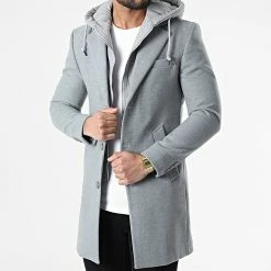 Meilleure vente ✔️ Manteau Capuche CAB-028 Gris Chiné de Armita ⭐