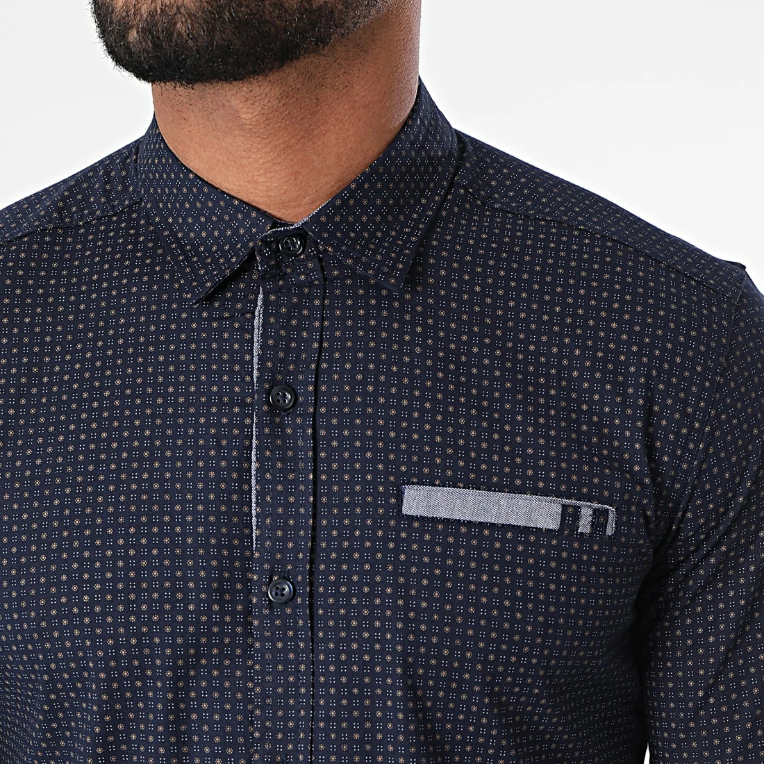 Grosses soldes ⭐ Chemise A Manches Longues JHC-805 Bleu Marine de Armita 🛒 2 Grosses soldes ⭐ Chemise A Manches Longues JHC-805 Bleu Marine de Armita 🛒 – Image 2