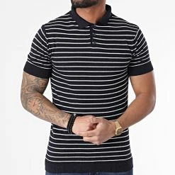 Vente flash 🌟 Polo Manches Courtes A Rayures AVP-157 Bleu Marine de Armita 🥰 -Armita Soldes 2022 armita 305030 APP 157 NAVY 20220222T162958 03