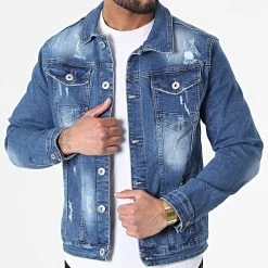 Coupon 😍 Veste Jean GJ3019 Bleu Denim de Armita 🤩 -Armita Soldes 2022 armita 305032 GJ3019 LT BLUE 20220222T163658 03