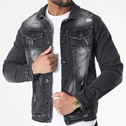 De gros 😉 Veste Jean GJ3019 Gris Anthracite de Armita 🌟