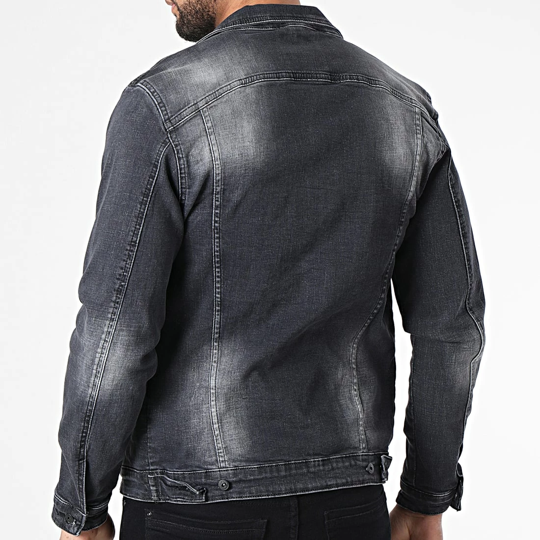 De gros 😉 Veste Jean GJ3019 Gris Anthracite de Armita 🌟 4 De gros 😉 Veste Jean GJ3019 Gris Anthracite de Armita 🌟 – Image 4