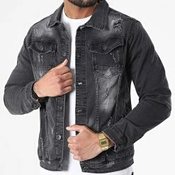 Top 10 ❤️ Veste Jean GJ3019 Gris Anthracite de Armita ⌛