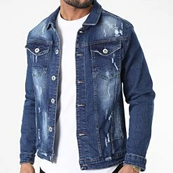 Top 10 😀 Veste Jean GJ3019 Bleu Denim de Armita 🛒 -Armita Soldes 2022 armita 305046 GJ3019 BLUE 20220222T161719 03