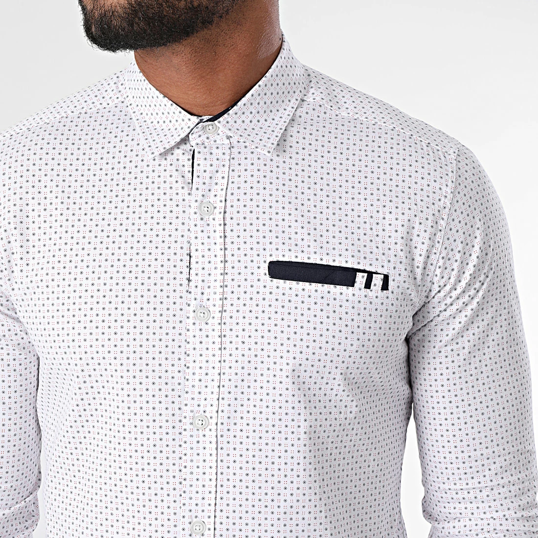 Le moins cher 🔥 Chemise A Manches Longues JHC-805 Blanc de Armita 🔔 2 Le moins cher 🔥 Chemise A Manches Longues JHC-805 Blanc de Armita 🔔 – Image 2