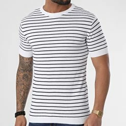 Offres 💯 Tee 👚 Shirt A Rayures AVP-156 Blanc de Armita 🎉