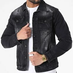 Top 10 ❤️ Veste Jean GJ3019 Noir de Armita 😍