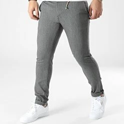 Offres ❤️ Pantalon Chino S7097 Gris Anthracite Chiné de Armita 🎉