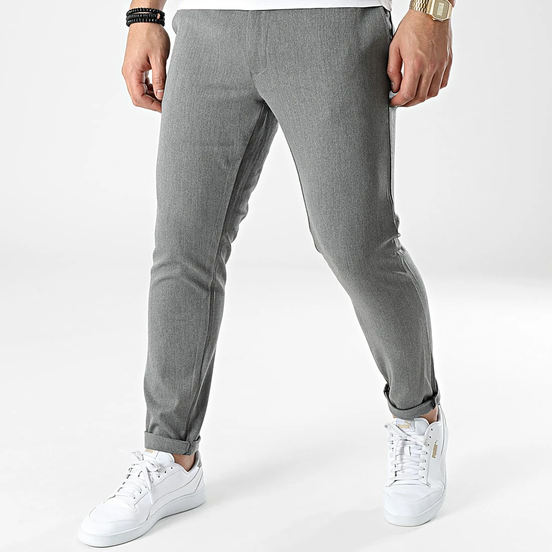 Bon marché 🧨 Pantalon Chino Slim PAK-401 Gris Chiné de Armita 🧨 1 Bon marché 🧨 Pantalon Chino Slim PAK-401 Gris Chiné de Armita 🧨