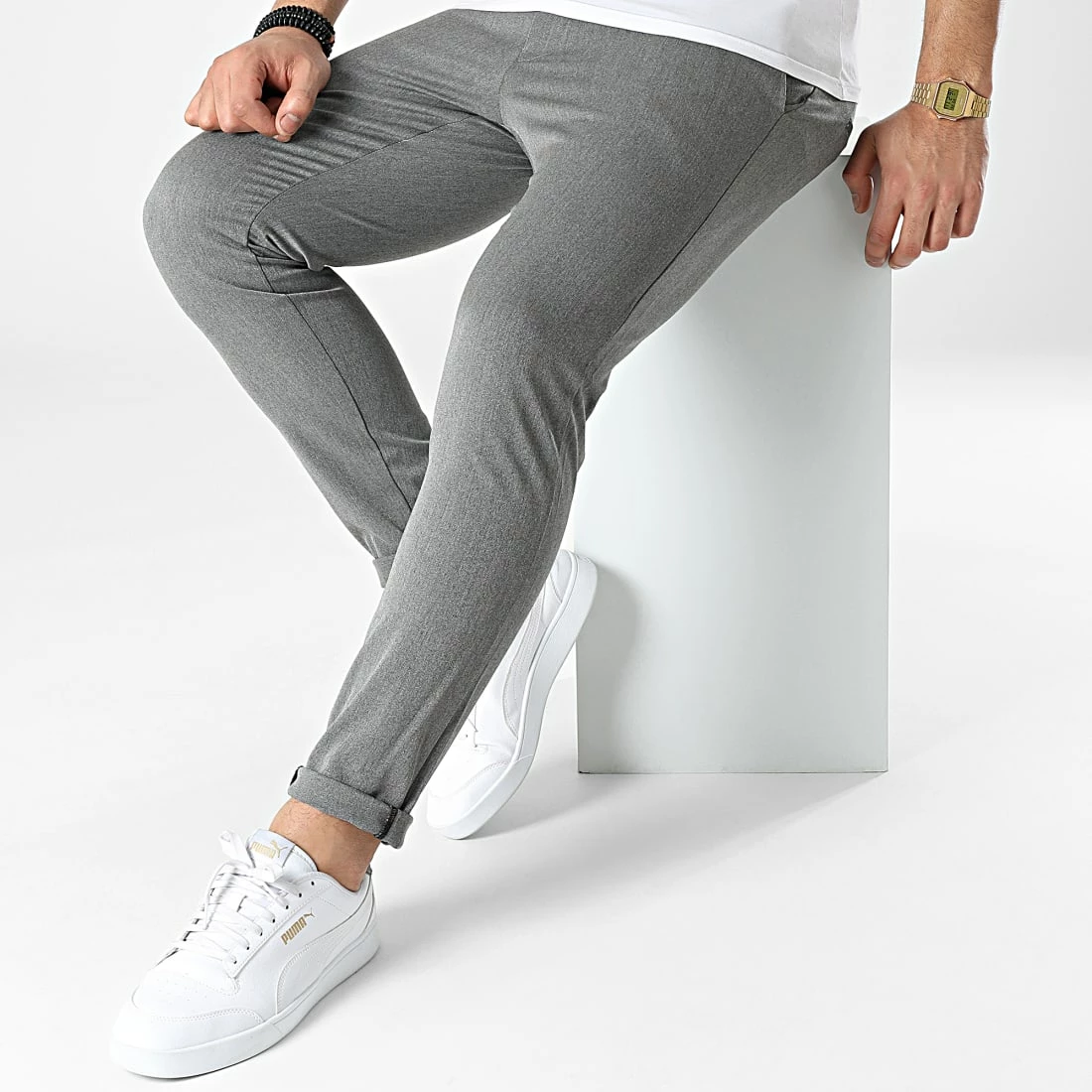 Bon marché 🧨 Pantalon Chino Slim PAK-401 Gris Chiné de Armita 🧨 3 Bon marché 🧨 Pantalon Chino Slim PAK-401 Gris Chiné de Armita 🧨 – Image 3