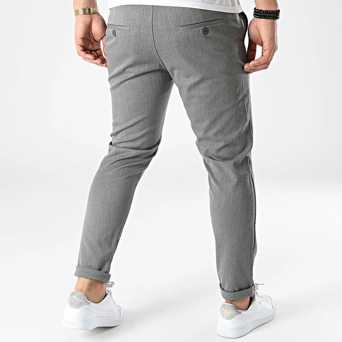 Bon marché 🧨 Pantalon Chino Slim PAK-401 Gris Chiné de Armita 🧨 4 Bon marché 🧨 Pantalon Chino Slim PAK-401 Gris Chiné de Armita 🧨 – Image 4