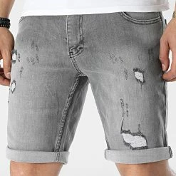 Promo 😉 Short Jean Slim 1786 Gris de Armita 🎉