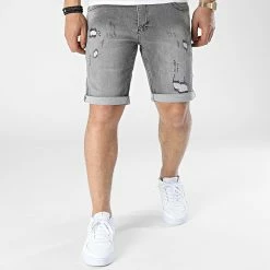 Promo 😉 Short Jean Slim 1786 Gris de Armita 🎉 -Armita Soldes 2022 armita 311627 A 1786 GRIS 20220328T160110 03