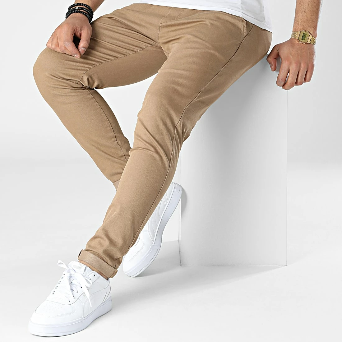 Tout neuf 😍 Pantalon Slim JS-7163 Beige Foncé de Armita 🧨 3 Tout neuf 😍 Pantalon Slim JS-7163 Beige Foncé de Armita 🧨 – Image 3