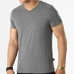 Offres 😀 Tee 👕 Shirt Col V TV-350 Gris Anthracite de Armita 🤩