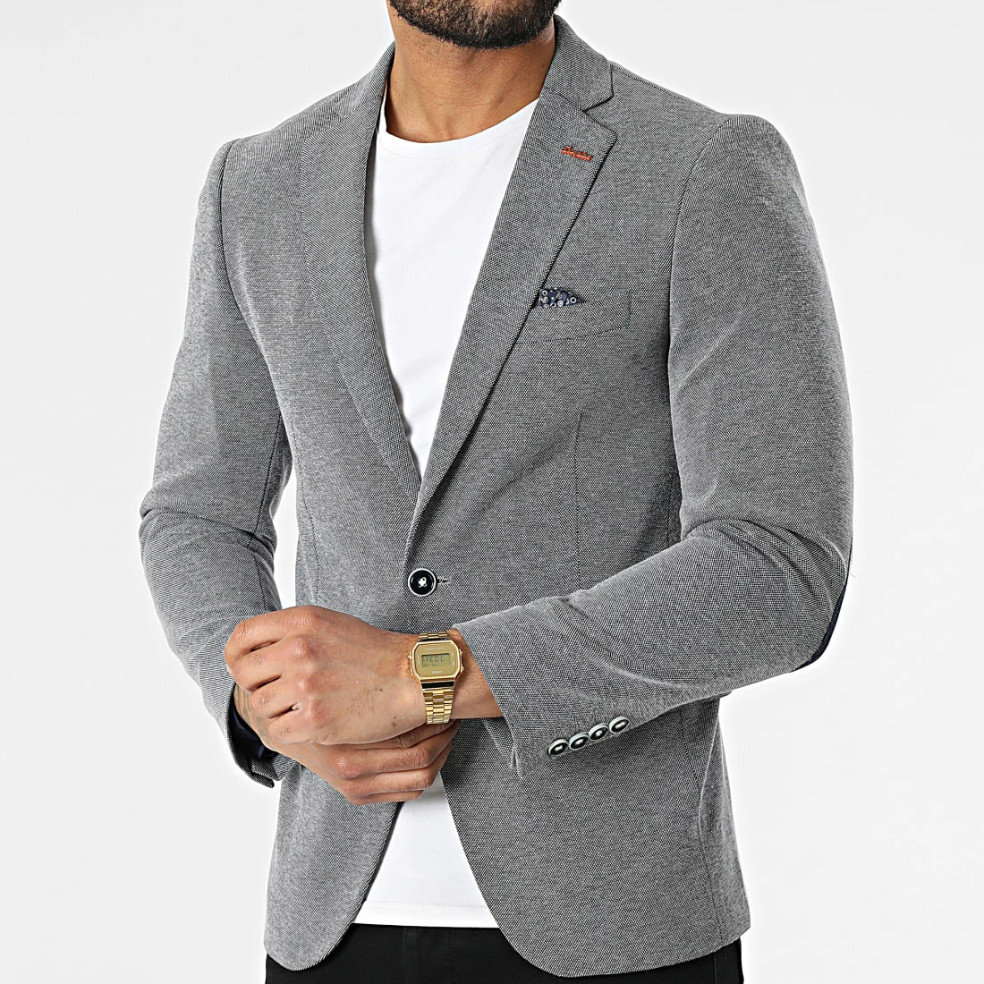 Acheter ⭐ Veste Blazer CK-39 Bleu Marine Chiné de Armita 🔔 3 Acheter ⭐ Veste Blazer CK-39 Bleu Marine Chiné de Armita 🔔 – Image 3